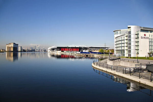England, London, Newham, Royal Albert Dock, The Excel Exhibition center and the Ramada