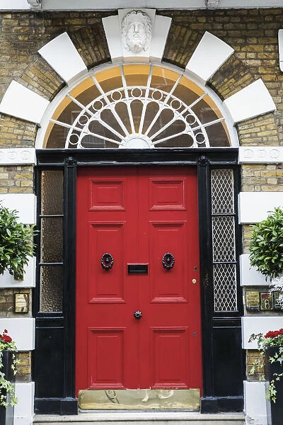 England, London, Westminster, Harley Street, Red House Door