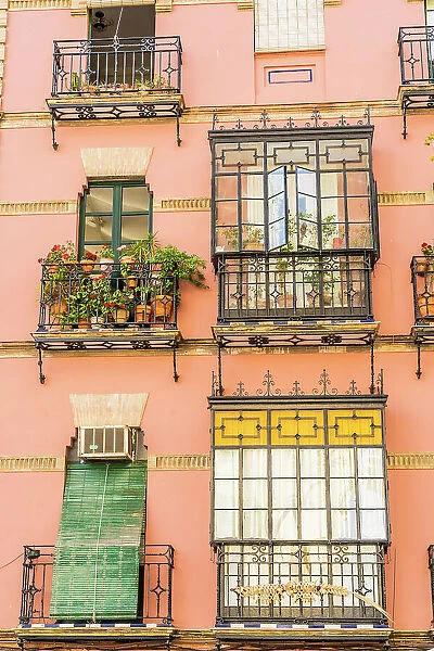 Facade, Seville, Andalusia, Spain