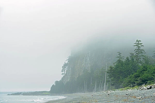 Fog on Agate Beach. Naikoon Provincial Park. Graham Island, Haida Gwaii (formerly the Queen Charlotte Islands), British Columbia, Canada