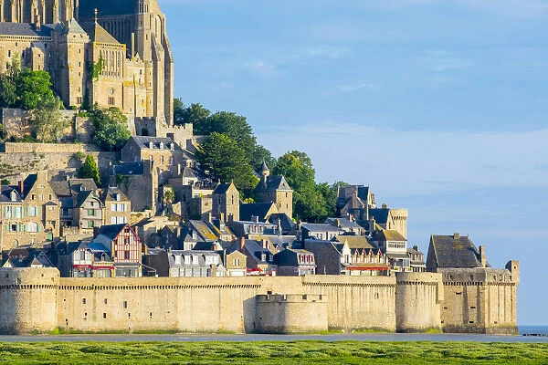 France, Normandy (Normandie), Manche department, Le Mont-Saint-Miichel. City walls