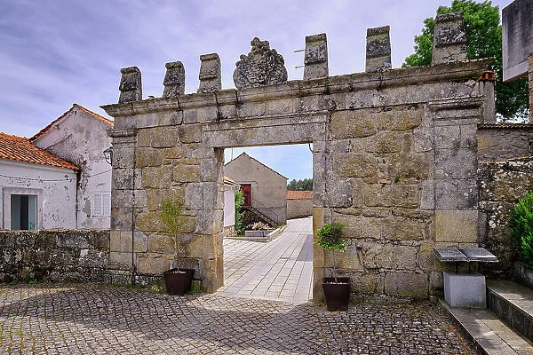 The gate to the patio of the house where was born Aquilino Ribeiro, in 1885, one of the greatest portuguese writers, at the village of Carregal de Tabosa, Sernancelhe. Beira Alta, Portugal
