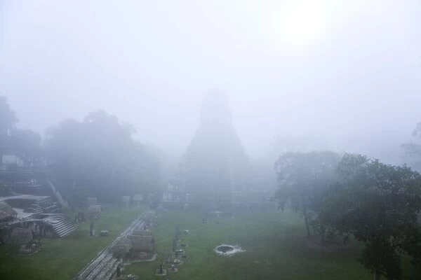 Guatemala, El Peten, Tikal, Gran Plaza, Temple of the Great Jaguar