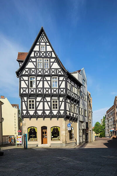 Half timbered building, Halle (Saale), Saxony-Anhalt, Germany
