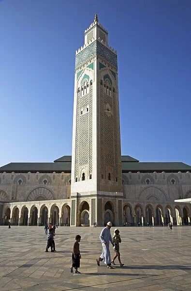 The Hassan II Mosque in Casablanca is the third largest