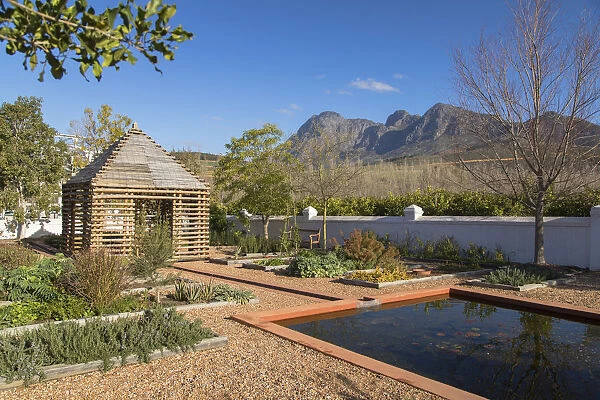 Herb garden at Babylonstoren Wine Estate, Paarl, Western Cape, South Africa