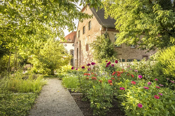 Herb garden of the Hornbach Monastery in Hornbach, Rhineland-Palatinate, Germany