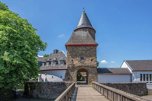 Hexenturm, witches tower, part of the former Rheinbach castle at Rheinbach, Rhein-Sieg-Kreis, North Rhine-Westphalia, Germany