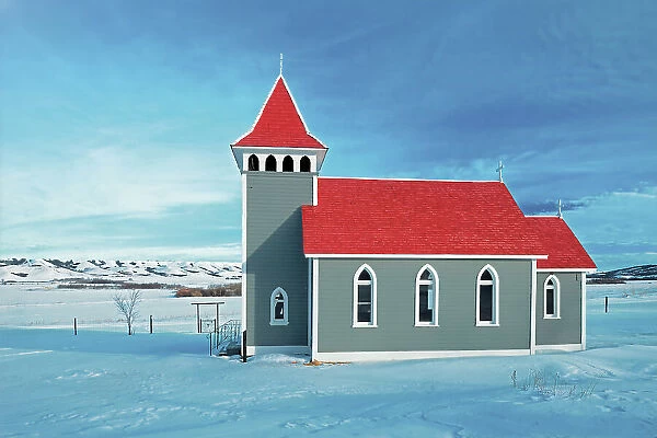 Historic St. Nicholas Anglican Church in the Qu Appelle Valley Craven Saskatchewan, Canada