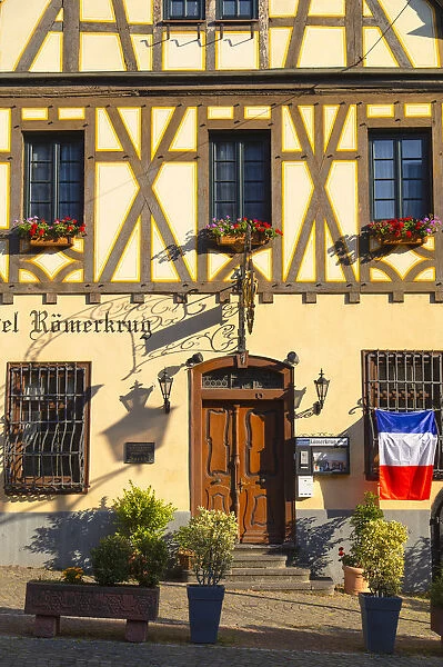 Hotel Romerkrug in Market Square, Oberwesel, Rhineland-Palatinate, Germany