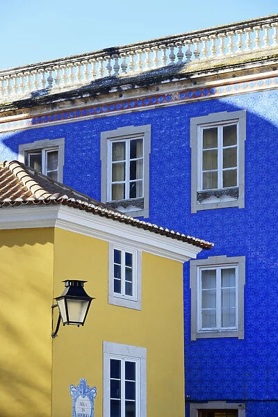 Detail of houses in the historic village of Sintra. Portugal
