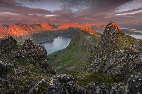 Husfjellet and the other peaks in Senja Island, Norway