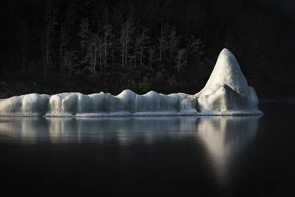 An iceberg floating in Valdez lagoon, Alaska, USA