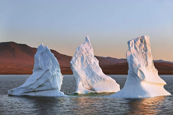 Iceberg stranded - Greenland, Northeast Greenland National Park, Mackenzie Bay, Myggbukta