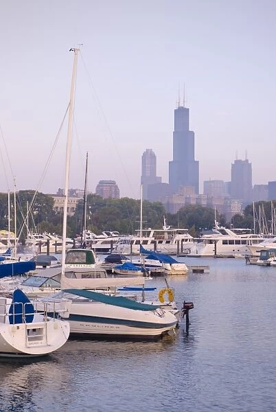 Illinois, Chicago, Skyline including Sears Tower