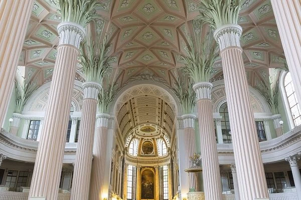 Interior of St Nicholas Church (Nikolaikirche), Leipzig, Saxony, Germany