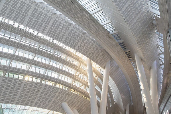 Interior of West Kowloon High Speed Rail Station, West Kowloon, Hong Kong