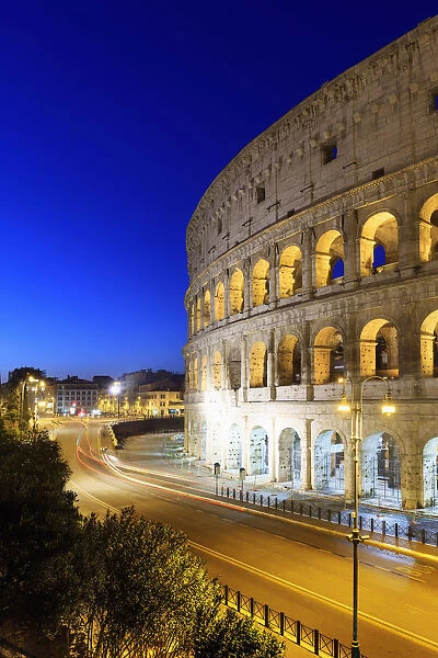 Italy, Rome, Colosseum by night