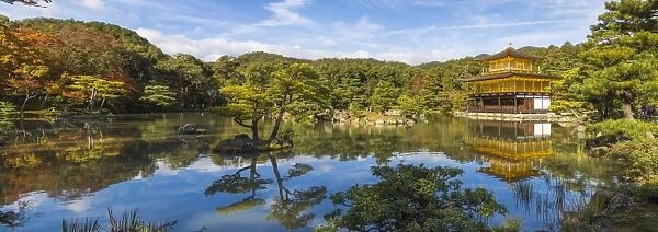 Japan, Kyoto, Kinkaku-ji, -The Golden Pavilion officially named Rokuon-ji