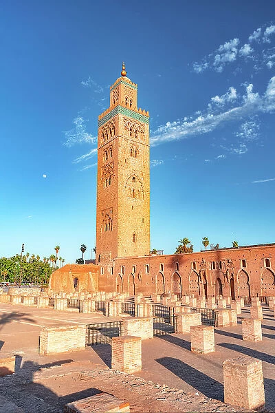 Koutoubia mosque before sunset, Marrakech, Morocco