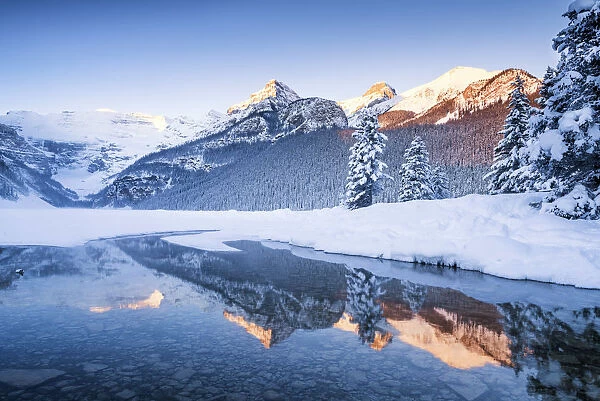 Lake Louise Winter Reflections, Banff National Park, Alberta, Canada