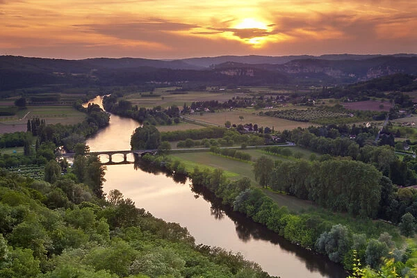 Landscape near Domme, Dordogne, France