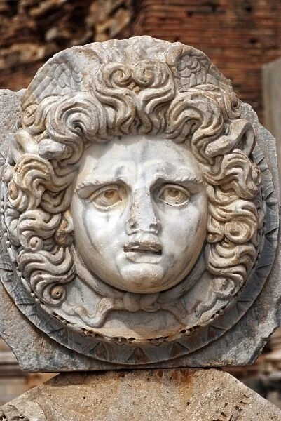 Libya, Leptis Magna. Head of Medusa in the forum