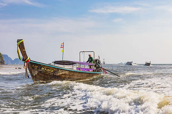 Longtail boat in the Krabi region of Southern Thailand, Thaialnd
