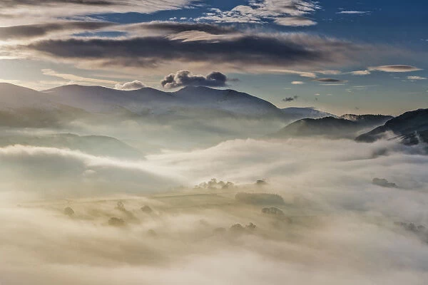 Low Mist near Keswick, Lake District National Park, Cumbria, England