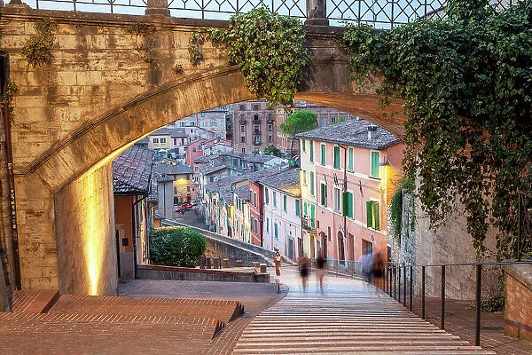 The Medieval aqueduct in Perugia, Umbria region, Italy