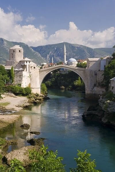 Mostar & old Bridge over the Neretva river, Bosnia and Herzegovina