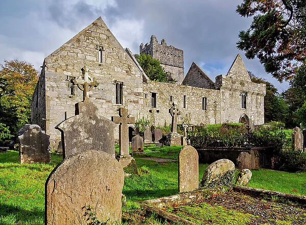 Muckross Abbey and Cemetery, Killarney National Park, County Kerry, Ireland
