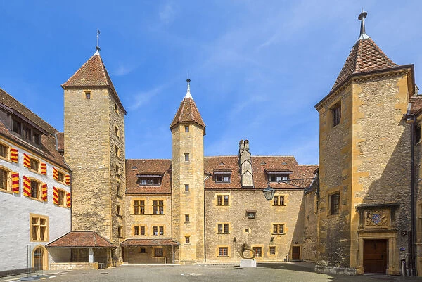 Neuenburg castle, Neuenburg, Canton Neuenburg, Switzerland