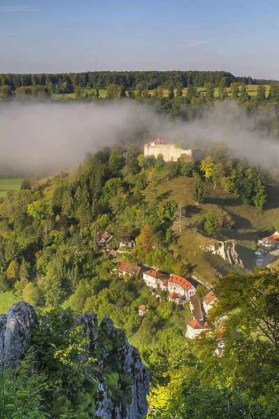 Niedergundelfingen Castle in Lautertal Valley Gundelfingen, Swabian Jura, Baden-Wurttemberg, Germany