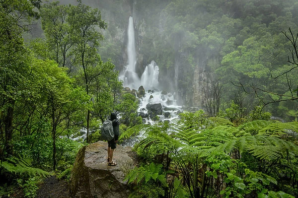 Oceania, New Zealand, Aotearoa, North Island, Kawerau, Tarawera falls