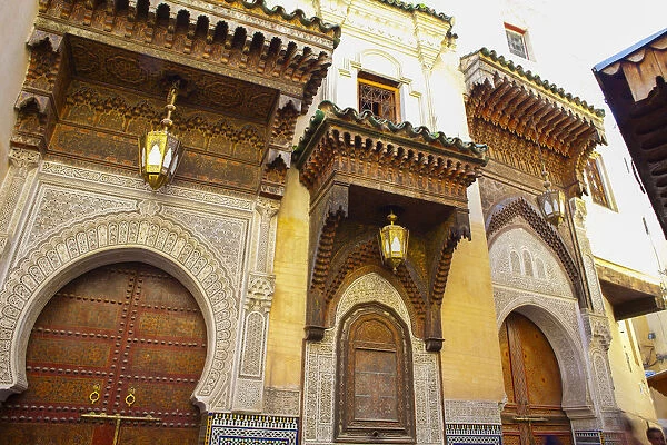 Ornate Building Exterior, Sidi Ahmed Tijani Mosque, The Medina, Fes, Morocco