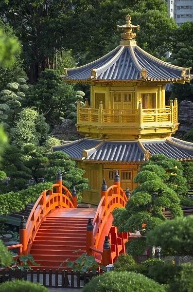Pagoda in Nan Lian Garden at Chi Lin Nunnery, Diamond Hill, Kowloon, Hong Kong