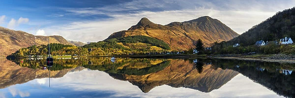 Pap of Glen Coe Reflecting in Loch Leven, Highland Region, Scotland