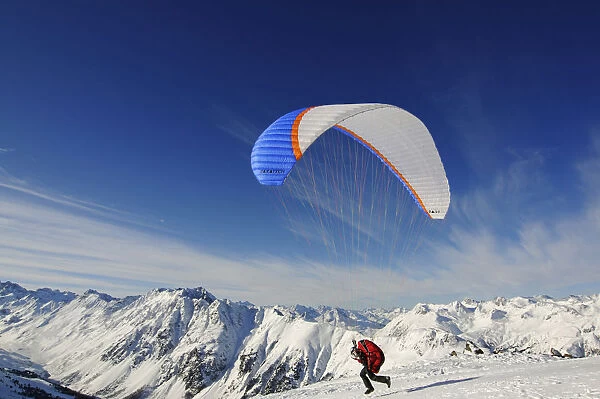 Paraglider, Pardorama, Ischgl, Tyrol, Austria (MR)