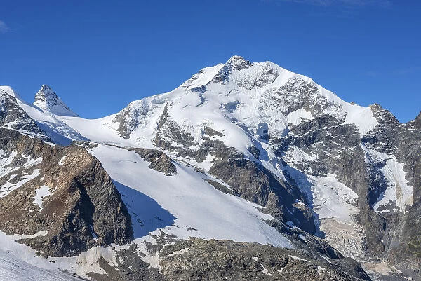 Piz Bernina, Bernina mountain range, Upper Engadin, Grisons (Graubunden), Switzerland