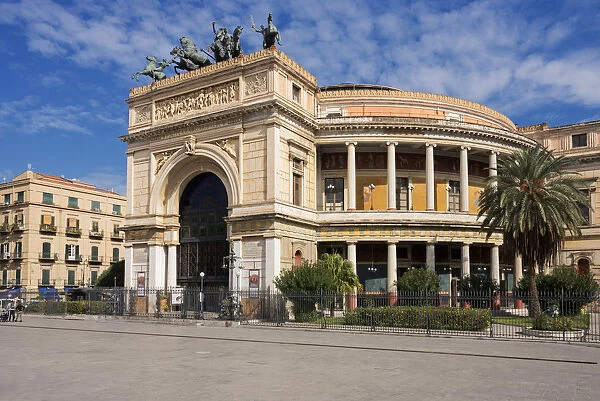 Politeama Theater, Palermo, Sicily, Italy, Europe