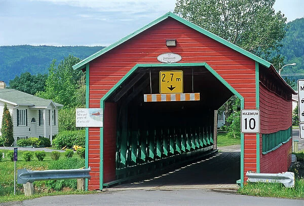 Pont Galipeault - covered bridge - crossing the Riviere de la Grande-Vallee Grande-Vallee, Quebec, Canada
