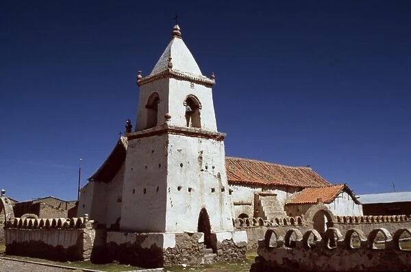 The pretty Andean church at the village of Isluga