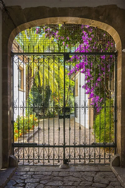 Private courtyard in Palma, Mallorca, Balearic Islands, Spain