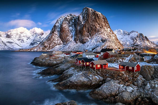 Red Fishing Cabins at Hamnoy, Lofoten Islands, Norway