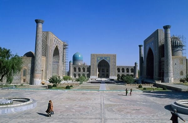 The Registan Square, built in 15th to 17th century