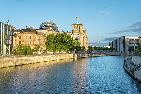 Reichstag (Parliament building) & River Spree, Berlin, Germany