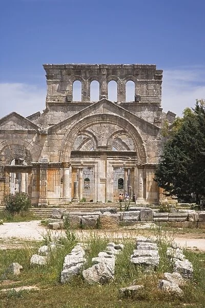 The ruins of the Basilica of St Simeon Stylites the