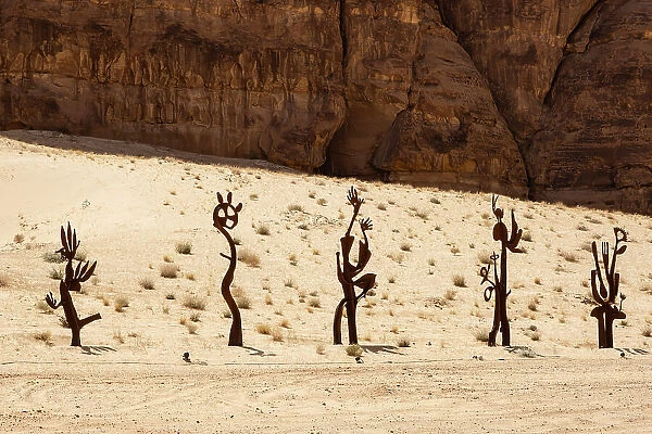 Sculptures in the desert, Ashar Valley, Al-Ula, Medina Province, Saudi Arabia