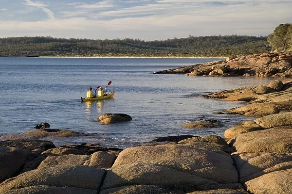 Sea kayakers in Coles Bay on the Freycinet
